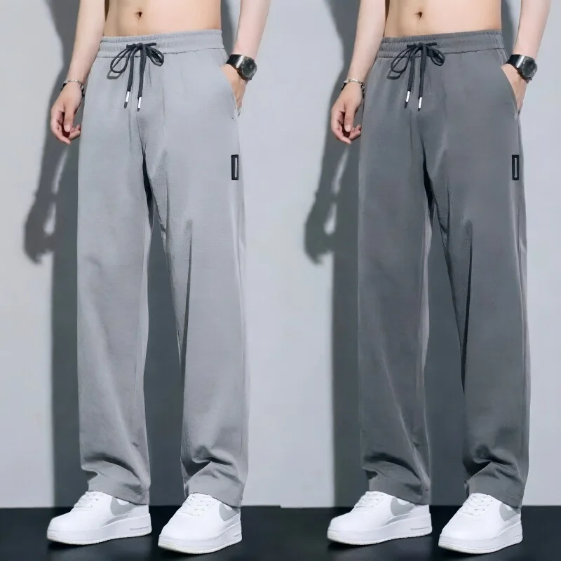 Quick Dry Ice Silk Men's Summer Casual Pants Thin Sporty Loose Straight Leg Breathable Lightweight Men's Long Trousers
Quick Dry Ice Silk Men's Summer Casual Pants Thin Sporty Loose Straight Leg Breathable Lightweight Men's Long Trousers