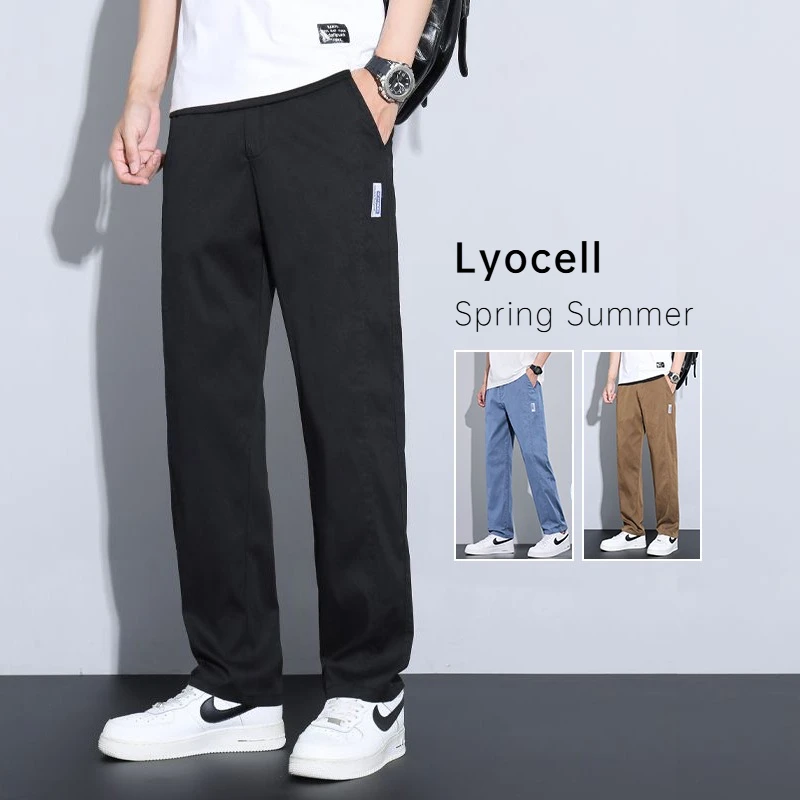Casual Pants for Men Spring Summer Lyocell Soft Breathable Thin Fashionable Straight Loose, Comfortable Male Brand Pants
Casual Pants for Men Spring Summer Lyocell Soft Breathable Thin Fashionable Straight Loose, Comfortable Male Brand Pants