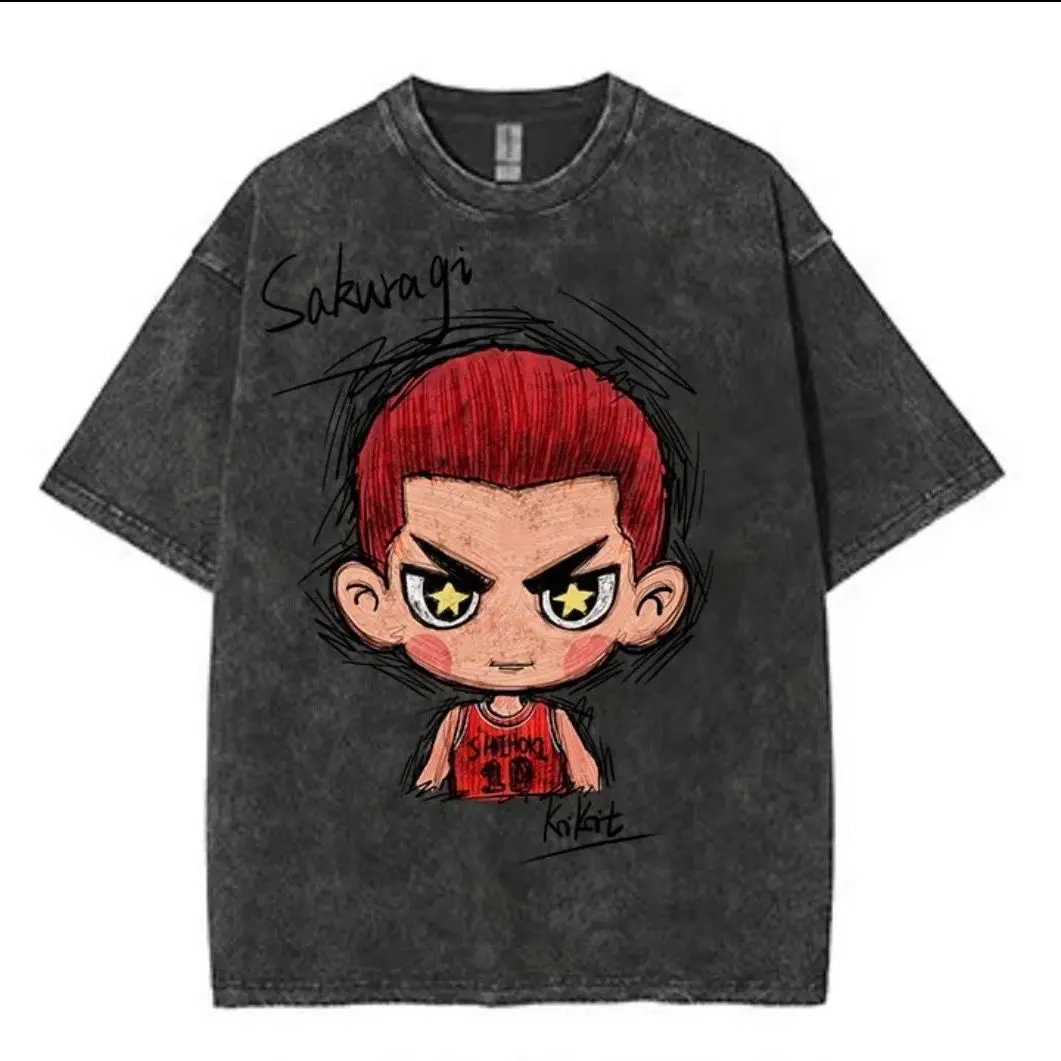 BANDAI Washed American Japanese Printed Japanese Anime Characters Pure Cotton Retro Short Sleeve Loose T-Shirt for Men and Women
BANDAI Washed American Japanese Printed Japanese Anime Characters Pure Cotton Retro Short Sleeve Loose T-Shirt for Men and Women