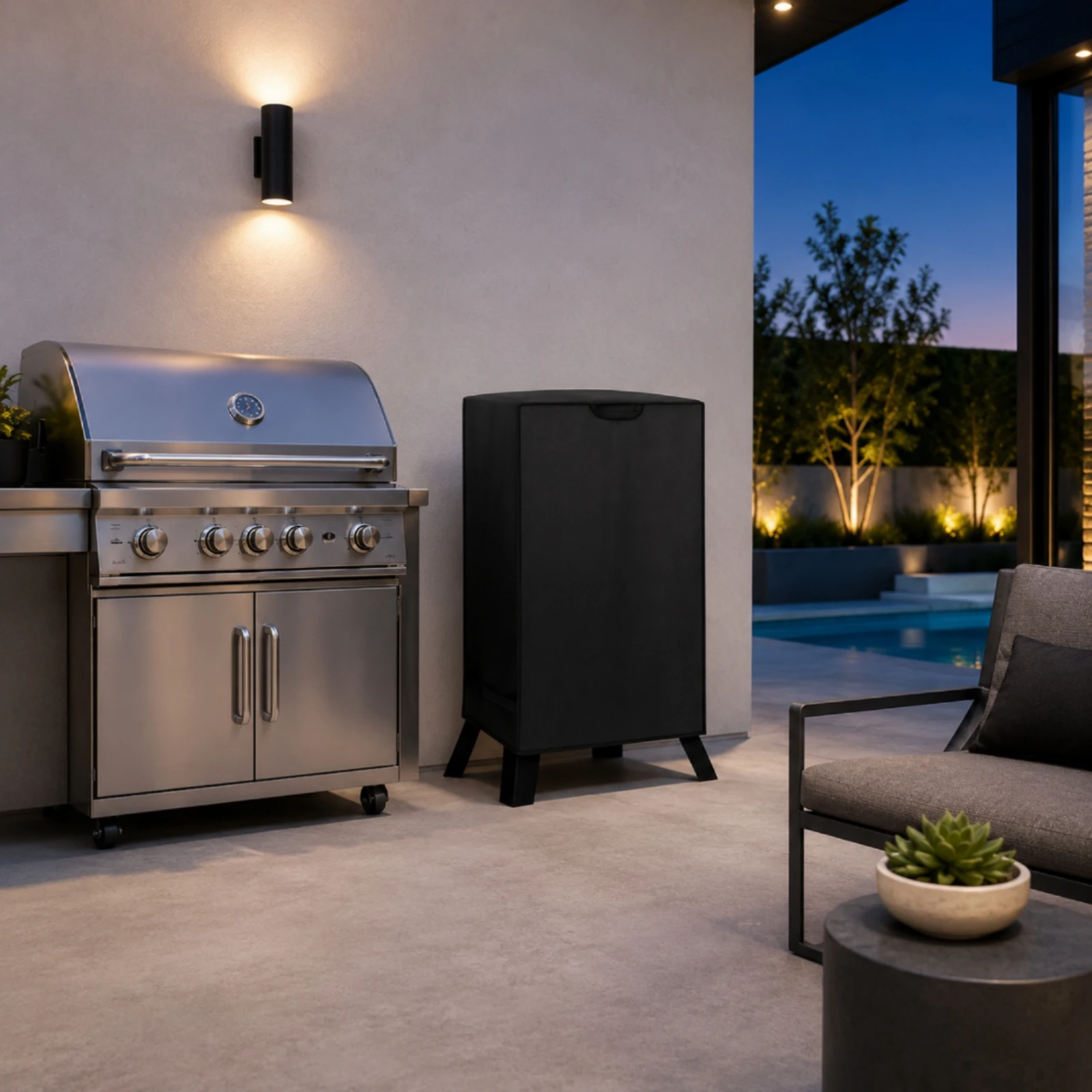 Smoker Cover Sewn Seams Rectangular Smoker Cover Backyard Gear Top Handle Outdoor Protection Secure Fit
Smoker Cover Sewn Seams Rectangular Smoker Cover Backyard Gear Top Handle Outdoor Protection Secure Fit