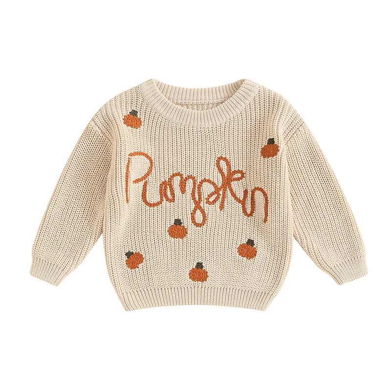 Baby Halloween Sweaters Long Sleeve Round Neck Pumpkin Letter Embroidery Knit Pullovers Toddler Sweatshirts
Baby Halloween Sweaters Long Sleeve Round Neck Pumpkin Letter Embroidery Knit Pullovers Toddler Sweatshirts