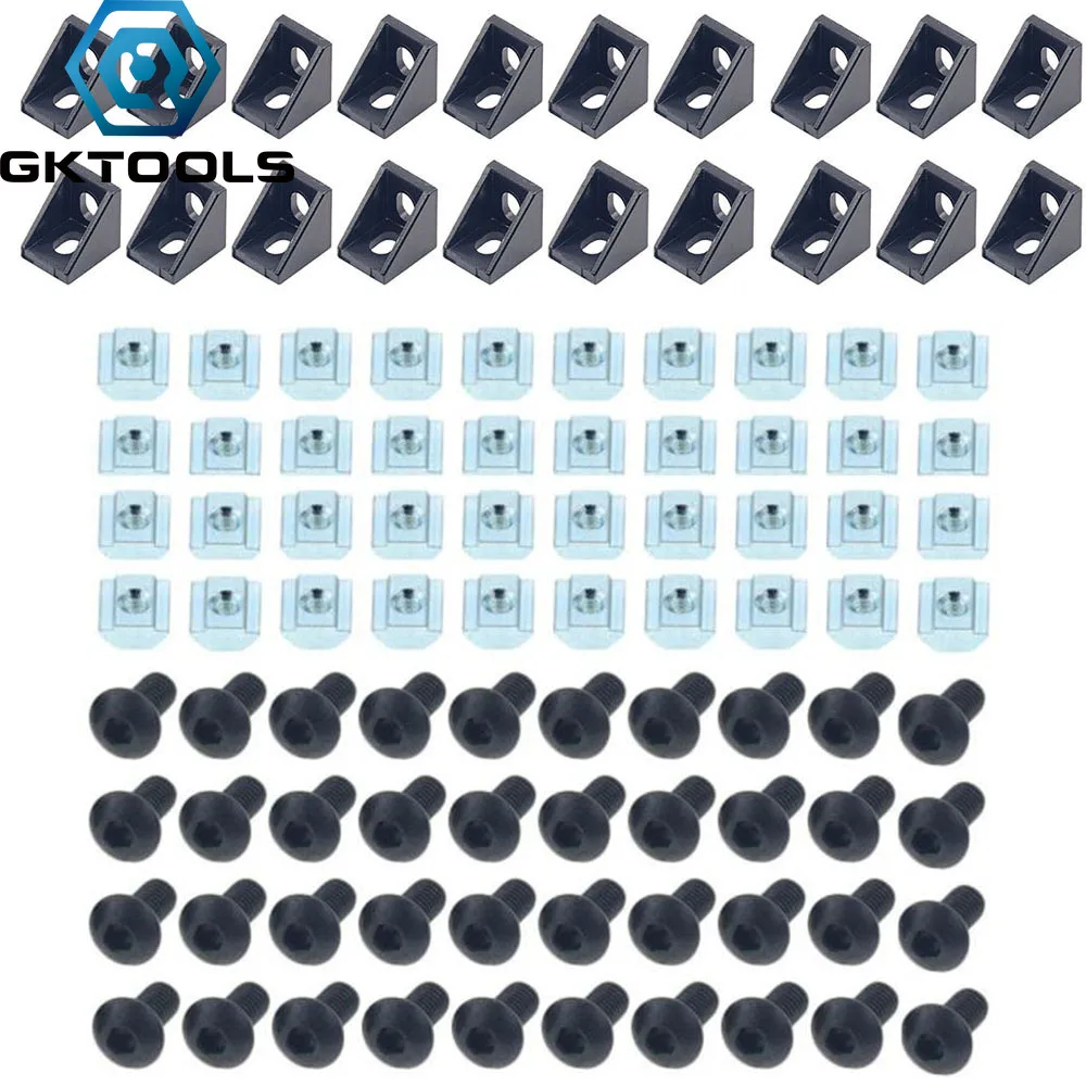2020 Aluminum Profile Connector Set: 20pcs Corner Bracket + 40pcs 20 Series M5 T-slot Nuts + 40pcs M5x8mm Hex Socket Cap
2020 Aluminum Profile Connector Set: 20pcs Corner Bracket + 40pcs 20 Series M5 T-slot Nuts + 40pcs M5x8mm Hex Socket Cap