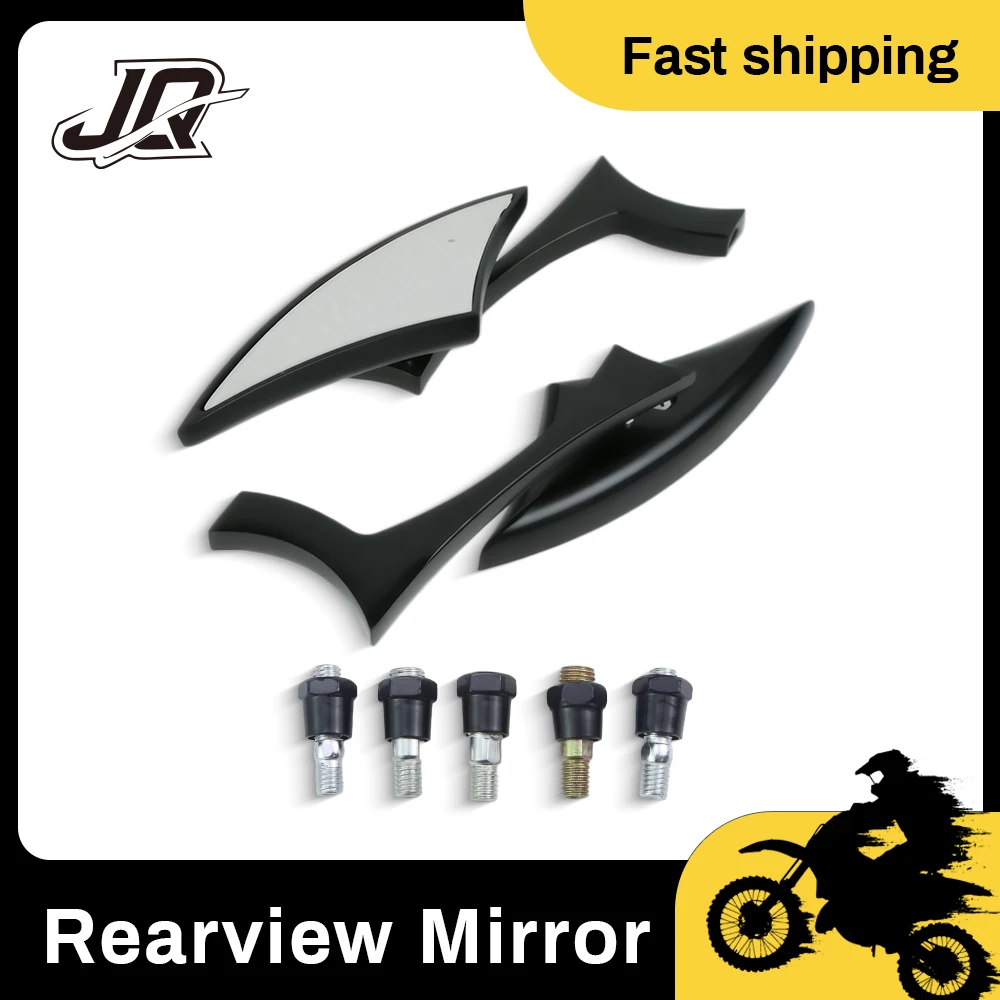 1Pair Triangle Lightning Motorcycle Rearview Mirrors Universal Fit For Harley XL883 XL1200 Road King Softail Fatboy Dyna Bobber
1Pair Triangle Lightning Motorcycle Rearview Mirrors Universal Fit For Harley XL883 XL1200 Road King Softail Fatboy Dyna Bobber