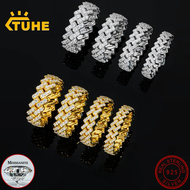 Кольцо TUHE высокого качества, унисекс, в стиле кубинского плетения, с муассанитом VVS1, из серебра 925 пробы
Кольцо TUHE высокого качества, унисекс, в стиле кубинского плетения, с муассанитом VVS1, из серебра 925 пробы