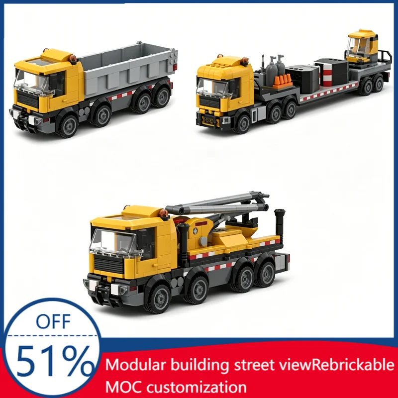 NEW MOC Mobile Crane Support Lorry Flatbed Truck with Equipment Load Building Blocks Model City Construction Set Children Gifts
NEW MOC Mobile Crane Support Lorry Flatbed Truck with Equipment Load Building Blocks Model City Construction Set Children Gifts