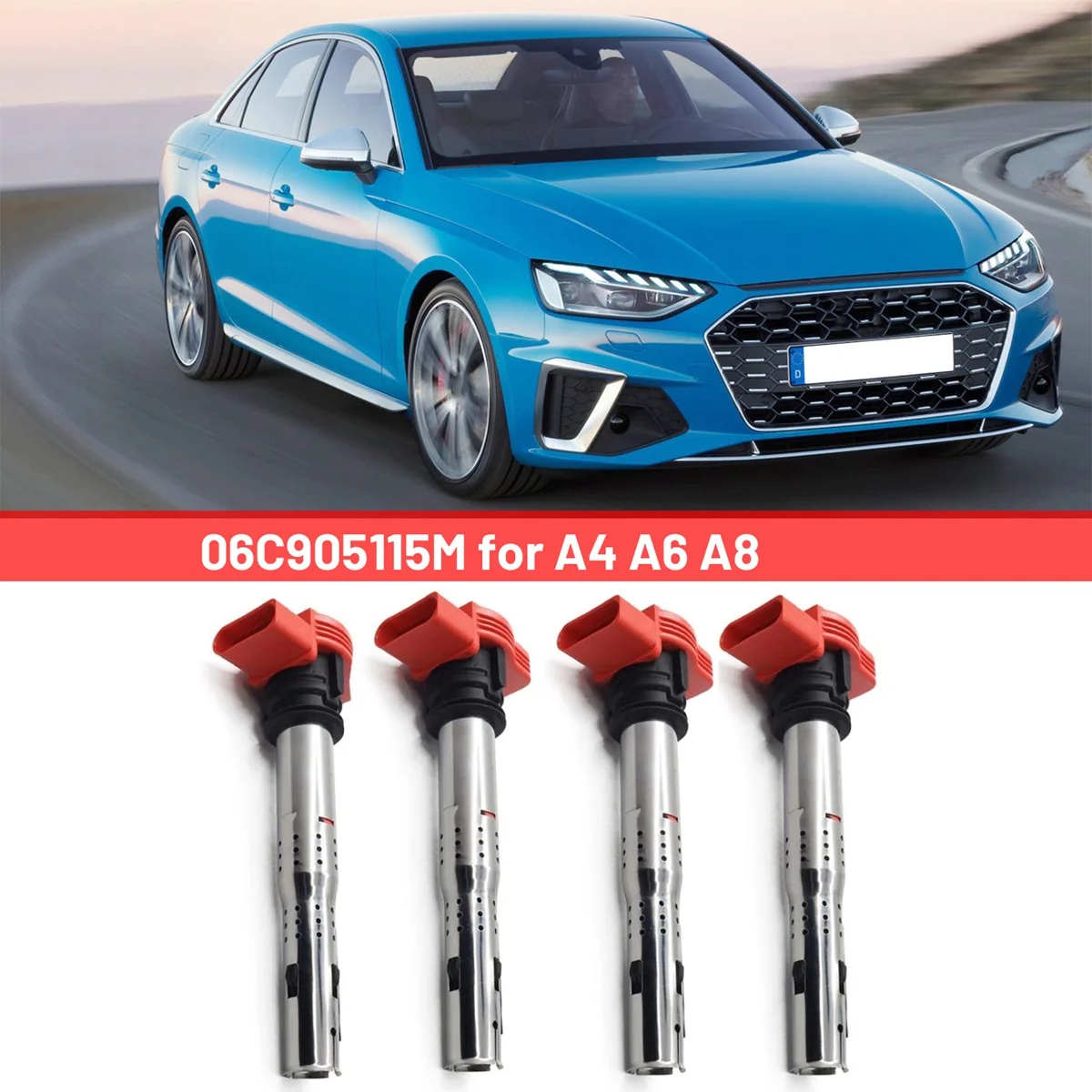 06C905115M 4 шт. катушки зажигания, система зажигания высокого напряжения посылка Auto для Audi A4 A6 A8
06C905115M 4 шт. катушки зажигания, система зажигания высокого напряжения посылка Auto для Audi A4 A6 A8
