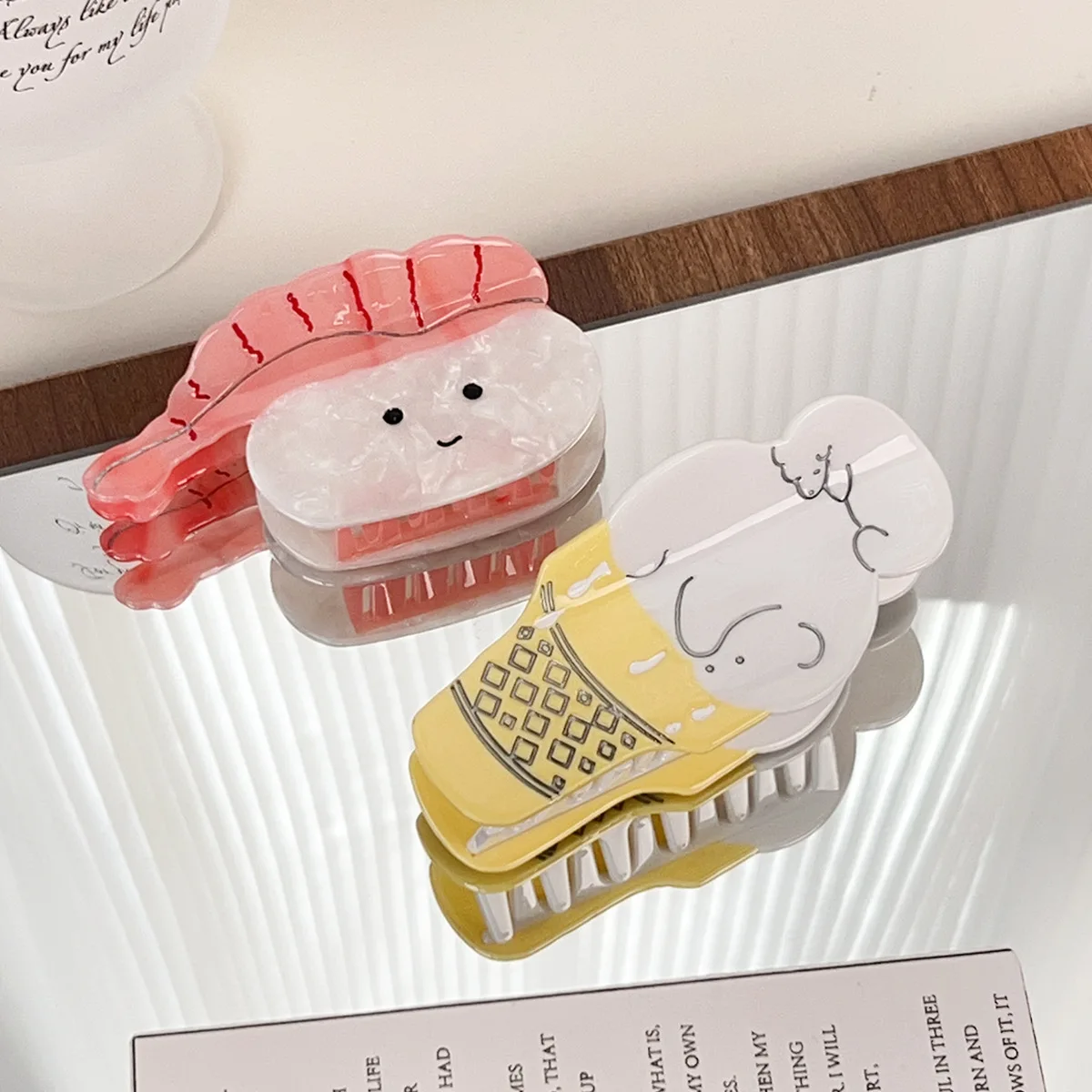 Interesting hair accessories Food hair clip Sushi hair claw Ice cream hair claws Hair clips for girls Accessories for women
Interesting hair accessories Food hair clip Sushi hair claw Ice cream hair claws Hair clips for girls Accessories for women