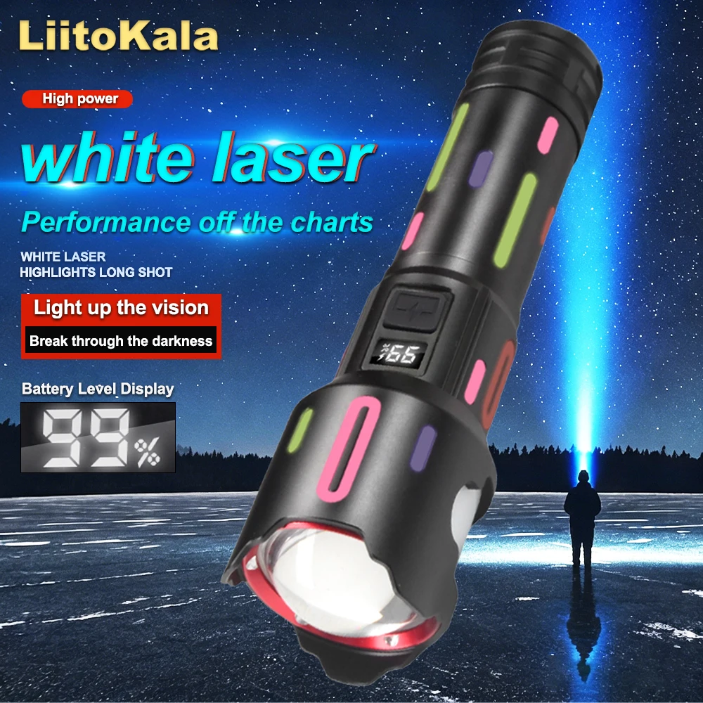 LiitoKala LF-2405 Sky Penetrator Super Bright White Laser Flashlight for Outdoor Long Shot Illumination
LiitoKala LF-2405 Sky Penetrator Super Bright White Laser Flashlight for Outdoor Long Shot Illumination