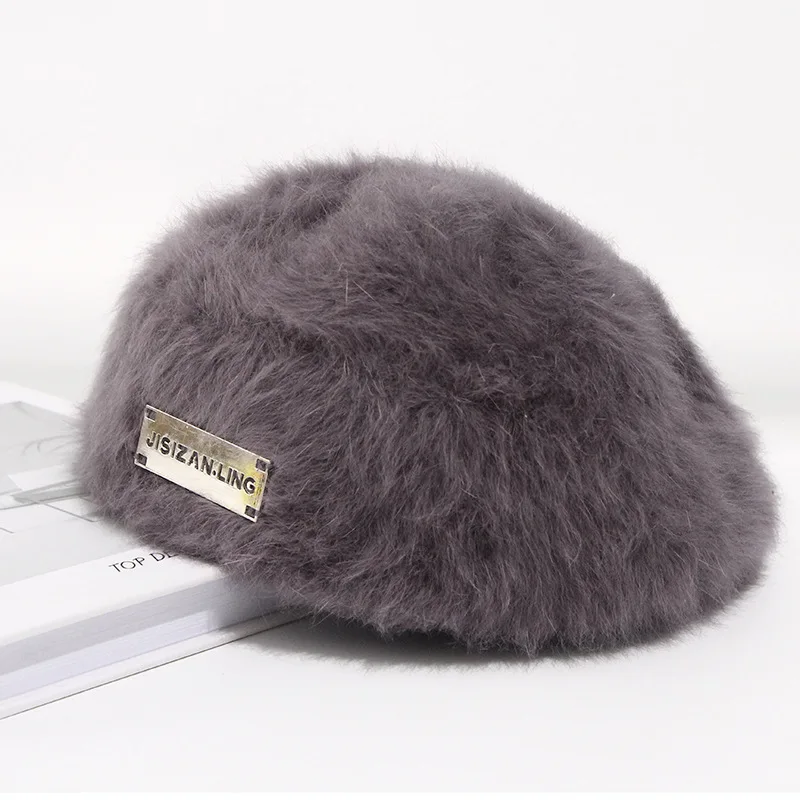 Women's Reversible Rabbit Fur Beret Winter Warm Double-Sided Knit Hat Retro Painter Cap for Oval And round Faces
Women's Reversible Rabbit Fur Beret Winter Warm Double-Sided Knit Hat Retro Painter Cap for Oval And round Faces