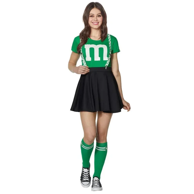 RT01 женские костюмы черлидинга M & M, футболка, юбка-пачка, униформа болельщика, комплект с прикрепленными подтяжками, групповой костюм для взрослых * JK2
RT01 женские костюмы черлидинга M & M, футболка, юбка-пачка, униформа болельщика, комплект с прикрепленными подтяжками, групповой костюм для взрослых * JK2