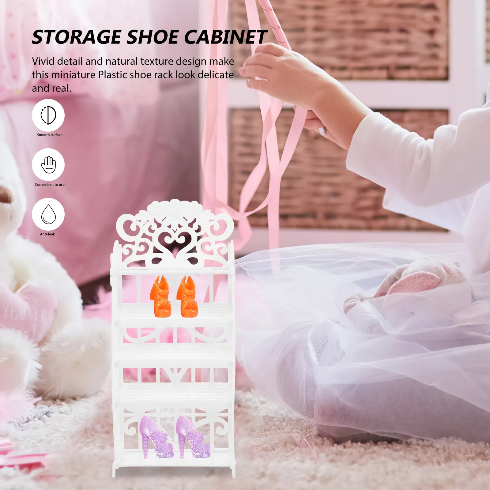 Compact Plastic Dollhouse Shoe Organizer Exquisite Design Clean Tidy Display Rack for Mini Shoes Dollhouse Furniture Storage
Compact Plastic Dollhouse Shoe Organizer Exquisite Design Clean Tidy Display Rack for Mini Shoes Dollhouse Furniture Storage