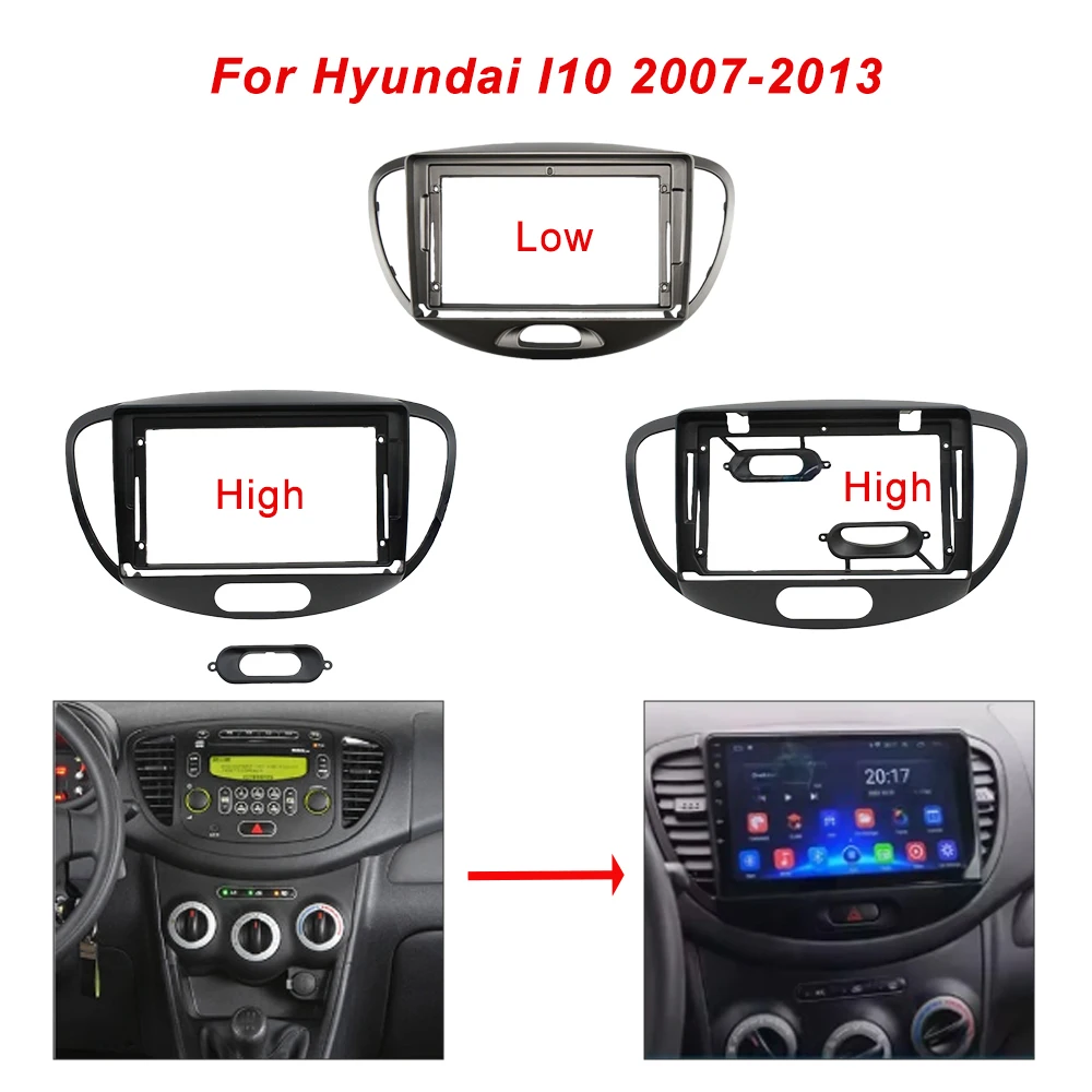 9-дюймовая автомобильная рамка, адаптер для фасции, комплект панели для установки радиоприемника Android для Hyundai I10 2007-2013 гг.
9-дюймовая автомобильная рамка, адаптер для фасции, комплект панели для установки радиоприемника Android для Hyundai I10 2007-2013 гг.