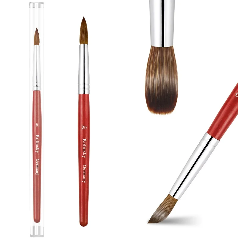 99% Kolinsky Hair Acrylic Nail Brush, Nail Art Brushes with Red Wood Handle, Acrylic Nail Tools for Beginner
99% Kolinsky Hair Acrylic Nail Brush, Nail Art Brushes with Red Wood Handle, Acrylic Nail Tools for Beginner