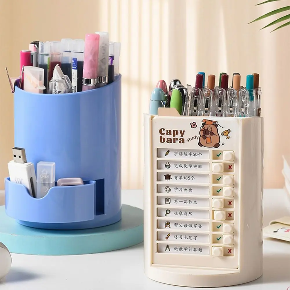 Self-discipline Punch 360° Rotating Pen Holder Schedule Memo Chores Checklist Makeup Brush Holder Large-capacity Efficient
Self-discipline Punch 360° Rotating Pen Holder Schedule Memo Chores Checklist Makeup Brush Holder Large-capacity Efficient