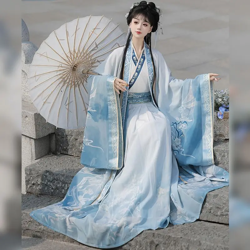 Original Wei-Jin Dynasty Women's Hanfu Dress - Cross-Collar Ruqun Set Fairycore Traditional Chinese Costume Ancient Style Outfit
Original Wei-Jin Dynasty Women's Hanfu Dress - Cross-Collar Ruqun Set Fairycore Traditional Chinese Costume Ancient Style Outfit