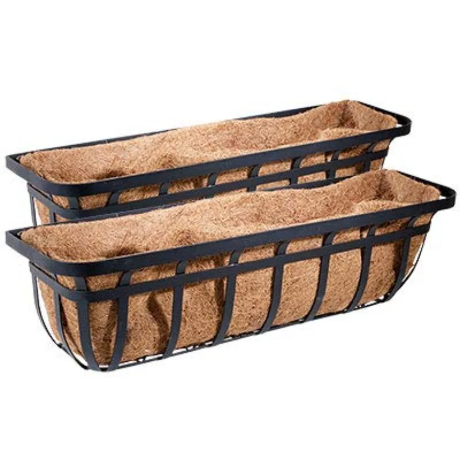 Flat Iron Series Planter Boxes for outdoor use, black powder-coated steel, 30 L, pack of 2, rust-resistant and weatherproof
Flat Iron Series Planter Boxes for outdoor use, black powder-coated steel, 30 L, pack of 2, rust-resistant and weatherproof