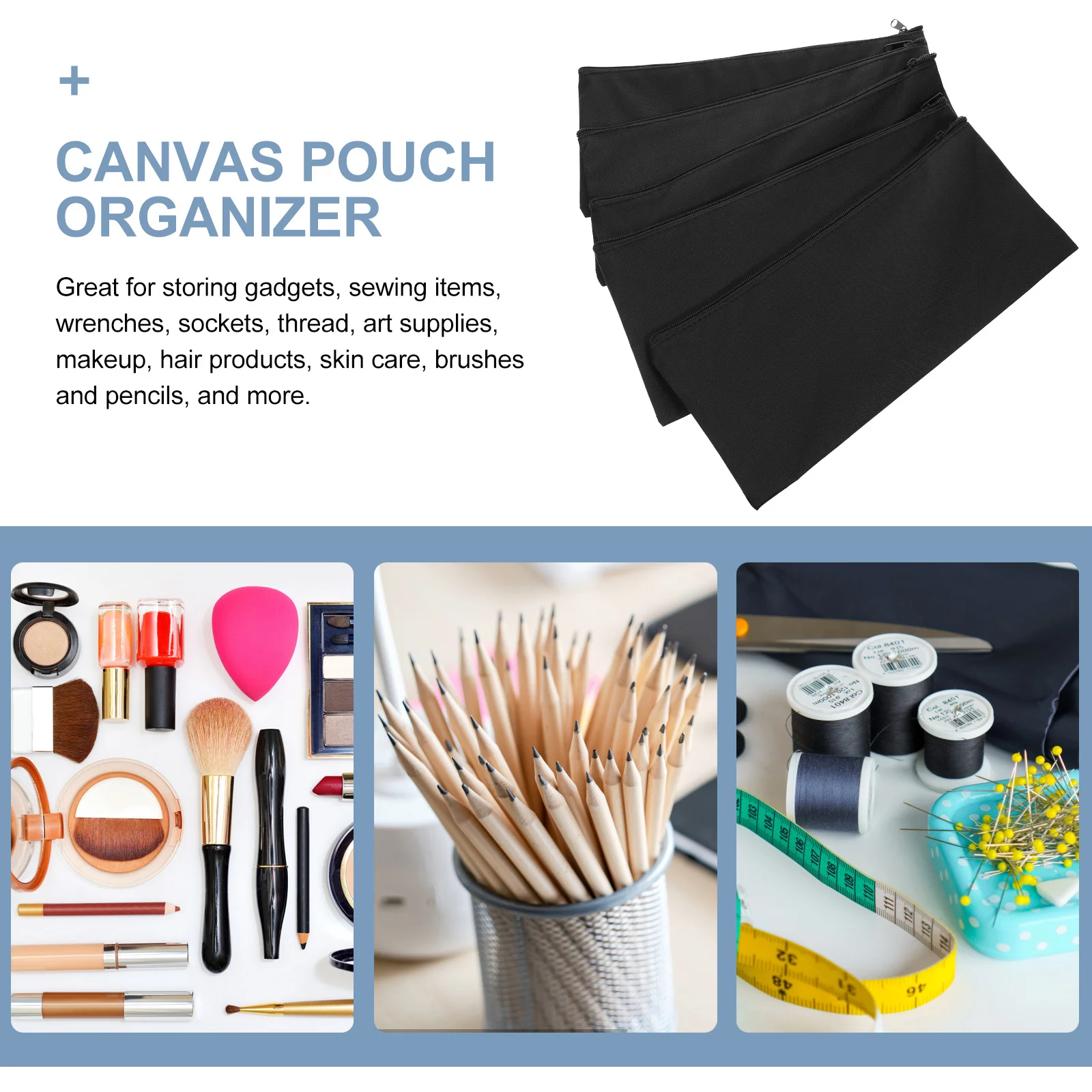 5Pcs Washable Canvas Tool Bag with Zipper Organizer for Art Supplies Makeup Hair Products Tool Pouch Canvas Pouch Organizer
5Pcs Washable Canvas Tool Bag with Zipper Organizer for Art Supplies Makeup Hair Products Tool Pouch Canvas Pouch Organizer
