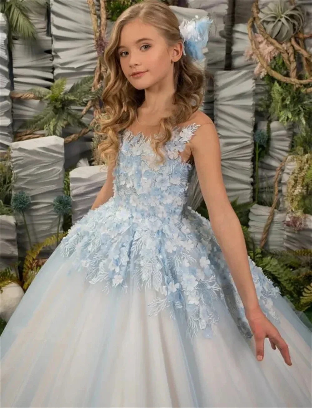 Customized Gorgeous Flower Girl Dresses For Wedding Applqiues Floral Tulle Elegant Princess First Holy Communion Banquet Gown
Customized Gorgeous Flower Girl Dresses For Wedding Applqiues Floral Tulle Elegant Princess First Holy Communion Banquet Gown