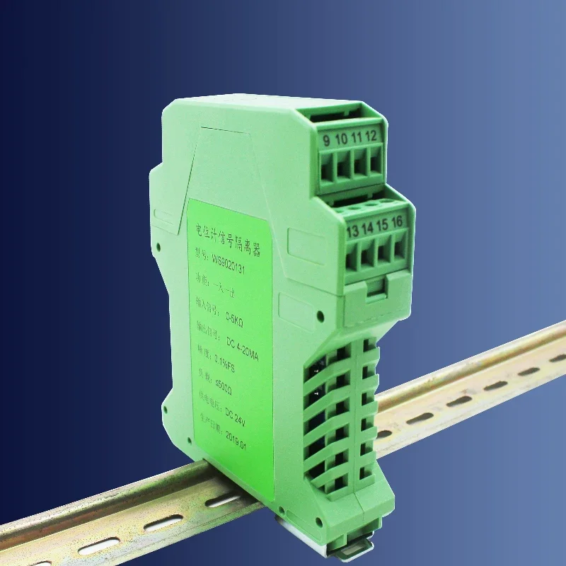 WS9020 3wires Potentiometer Resistance Displacement signal Transmitter 0-1kohm 2kohm 5kohm signal Isolator Module 4-20mA out
WS9020 3wires Potentiometer Resistance Displacement signal Transmitter 0-1kohm 2kohm 5kohm signal Isolator Module 4-20mA out