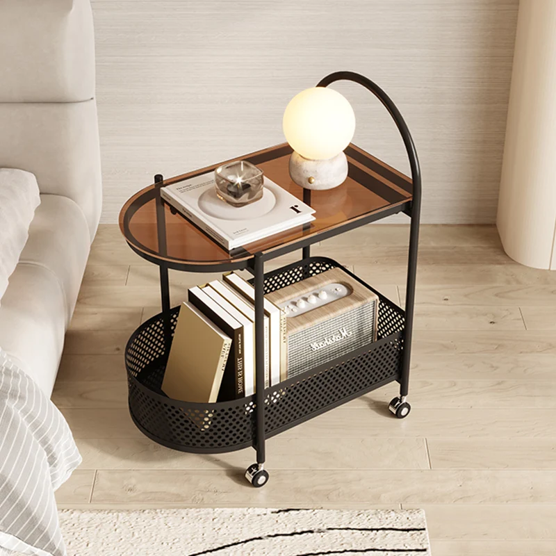 Cream wind removable sofa side few living room home glass bedroom bedside with wheels
Cream wind removable sofa side few living room home glass bedroom bedside with wheels