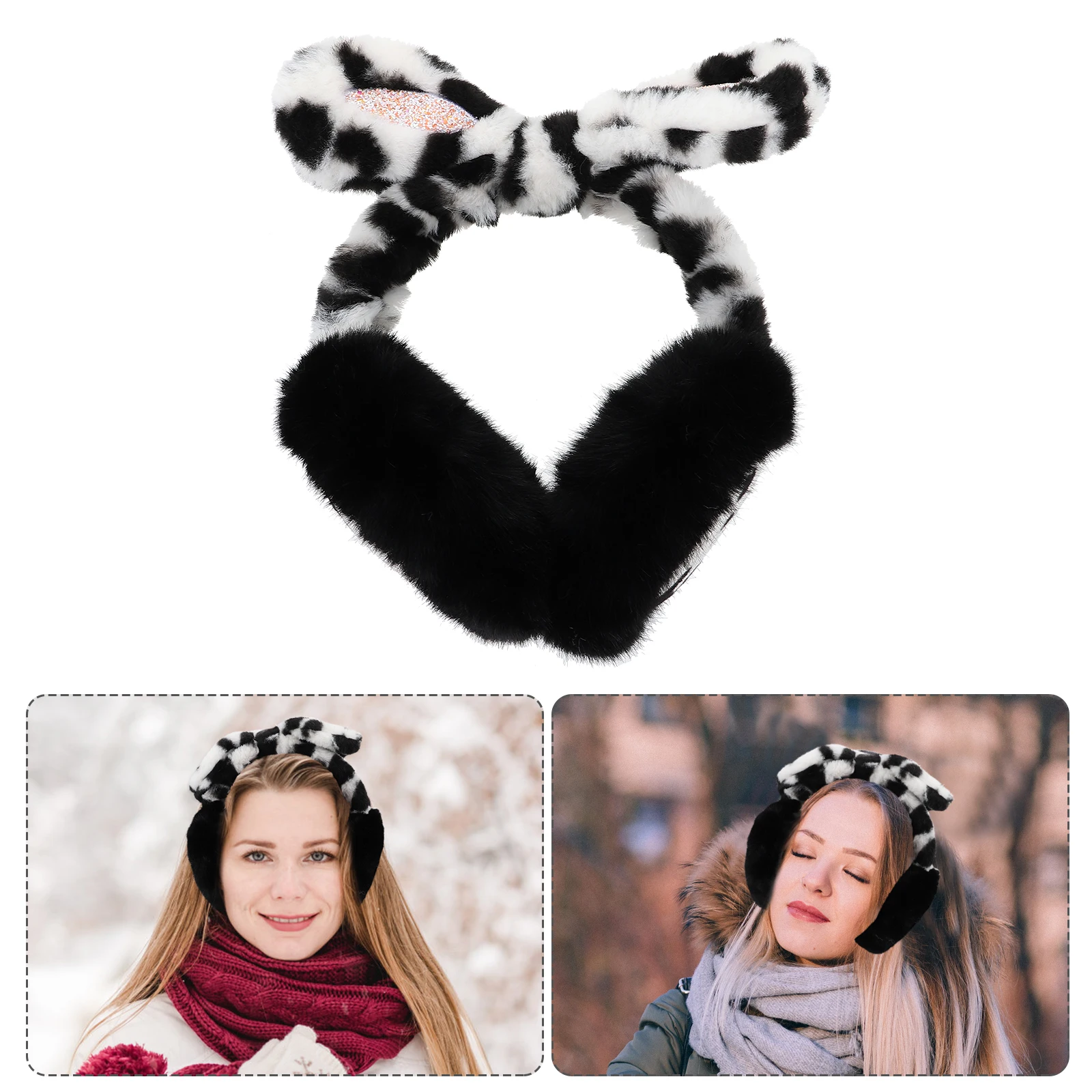 Warm Earmuffs Furry Protection Cover Rabbit Ear Decor Black Color Women Accessories Anti Freeze Ear Muff For Ski
Warm Earmuffs Furry Protection Cover Rabbit Ear Decor Black Color Women Accessories Anti Freeze Ear Muff For Ski