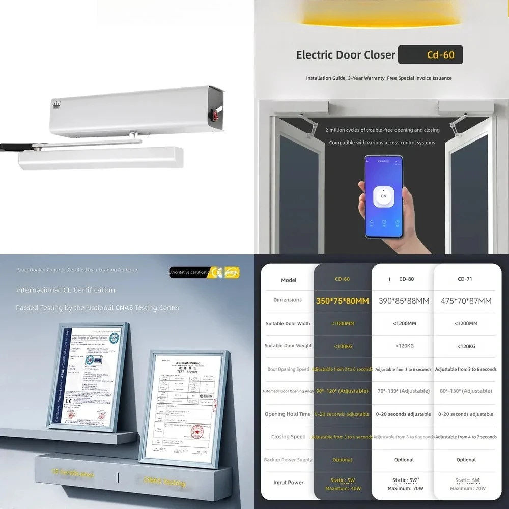 External Swing Door Operator for 100KG Intelligent Automatic Closing Induction Remote Control Access Control Electric Door
External Swing Door Operator for 100KG Intelligent Automatic Closing Induction Remote Control Access Control Electric Door