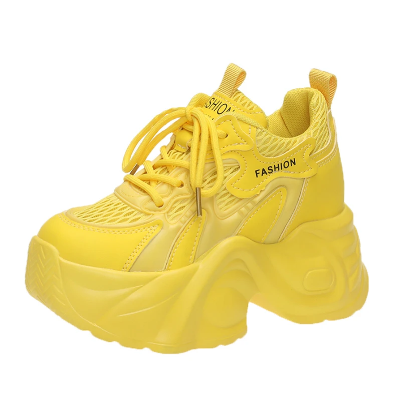 8.5CM Women Summer Hollow Breathable Mesh Chunky Sneakers Microfiber Leather Comfy Casual Dad Shoes Female Platform Sports Shoes
8.5CM Women Summer Hollow Breathable Mesh Chunky Sneakers Microfiber Leather Comfy Casual Dad Shoes Female Platform Sports Shoes