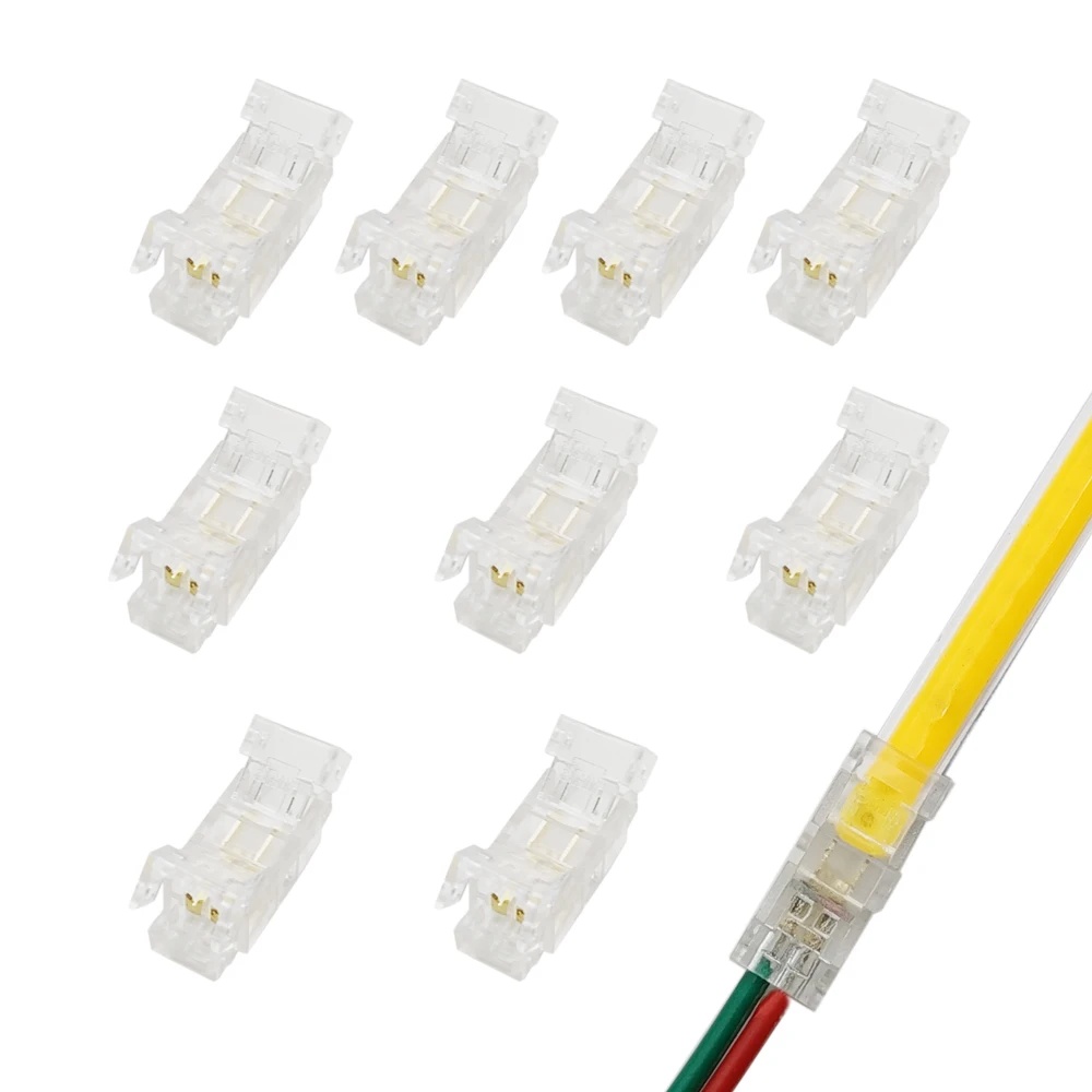 2 Pin 5mm COB LED Strip Connector Extension Wire Terminal for SMD2835 High Density Tape Lights Fixed Clamp Clips
2 Pin 5mm COB LED Strip Connector Extension Wire Terminal for SMD2835 High Density Tape Lights Fixed Clamp Clips