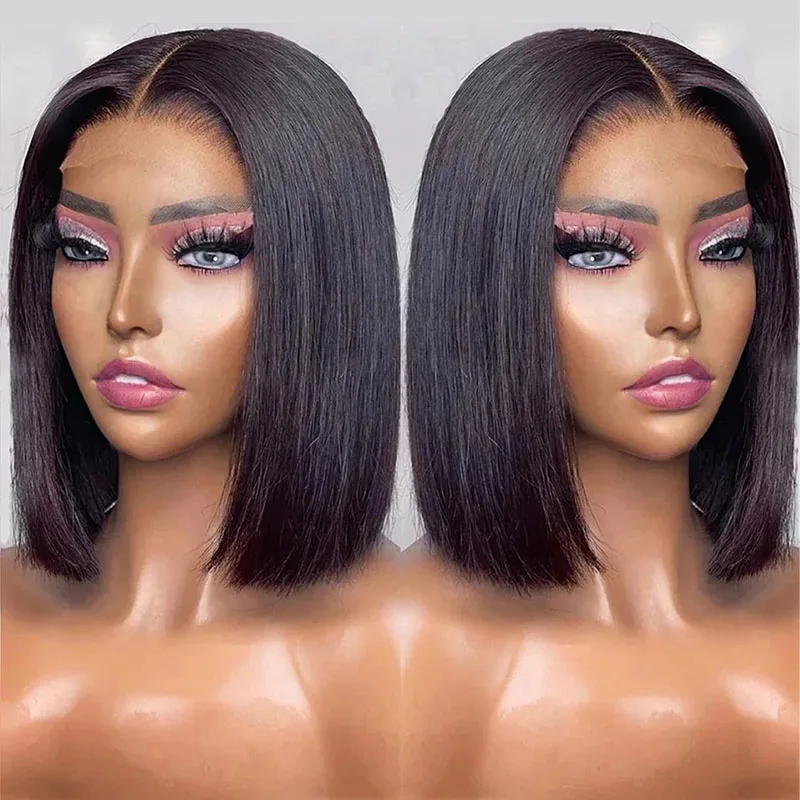 Short Straight Bob Human Hair Wigs 13x4 HD Transparent Lace Front Wigs for Women Pre Plucked with Baby Hair 4X4 Lace Closure Wig
Short Straight Bob Human Hair Wigs 13x4 HD Transparent Lace Front Wigs for Women Pre Plucked with Baby Hair 4X4 Lace Closure Wig