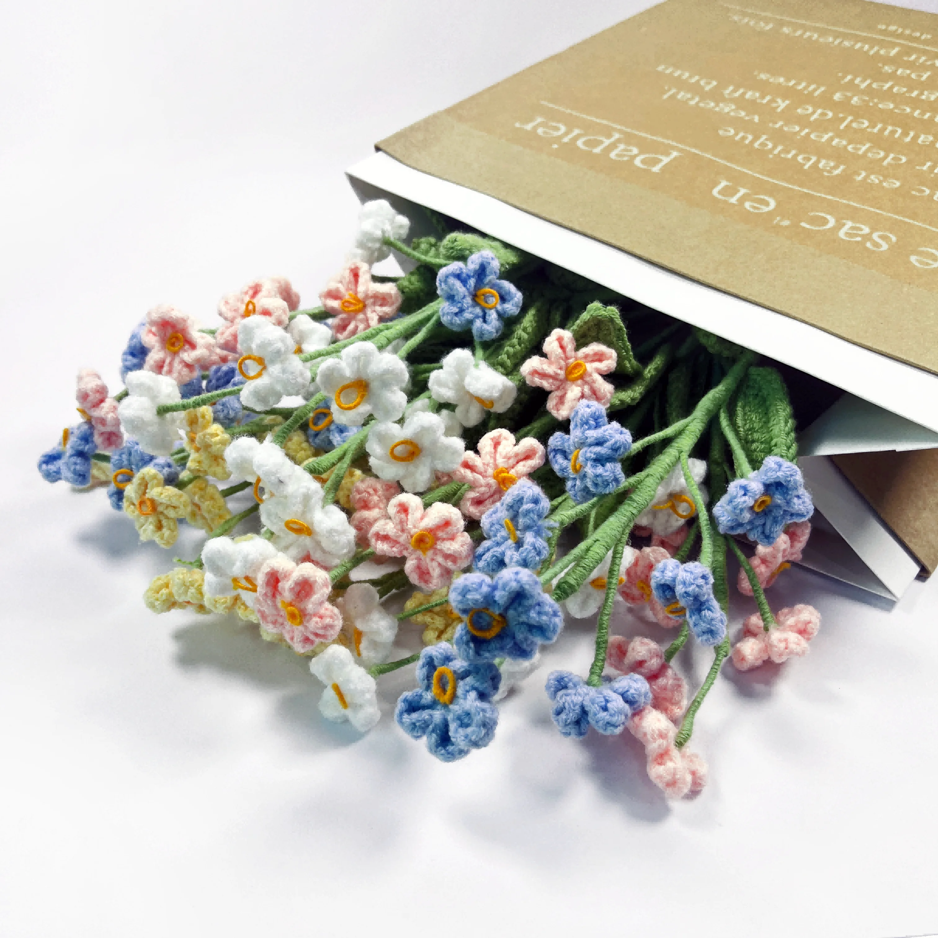Crochet Flowers Finished Bouquet Handwoven Graduation Flower Wedding Home Decor Artificial Decorative Flowers Forget Me Not
Crochet Flowers Finished Bouquet Handwoven Graduation Flower Wedding Home Decor Artificial Decorative Flowers Forget Me Not