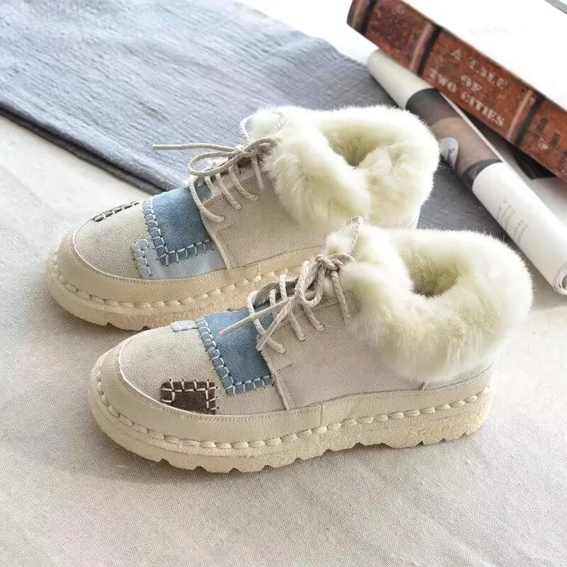 2025 Winter Women's Boots Fashion Color Match Literary Innovation Personality Comfortable Warm Cotton Shoes With Velvet
2025 Winter Women's Boots Fashion Color Match Literary Innovation Personality Comfortable Warm Cotton Shoes With Velvet