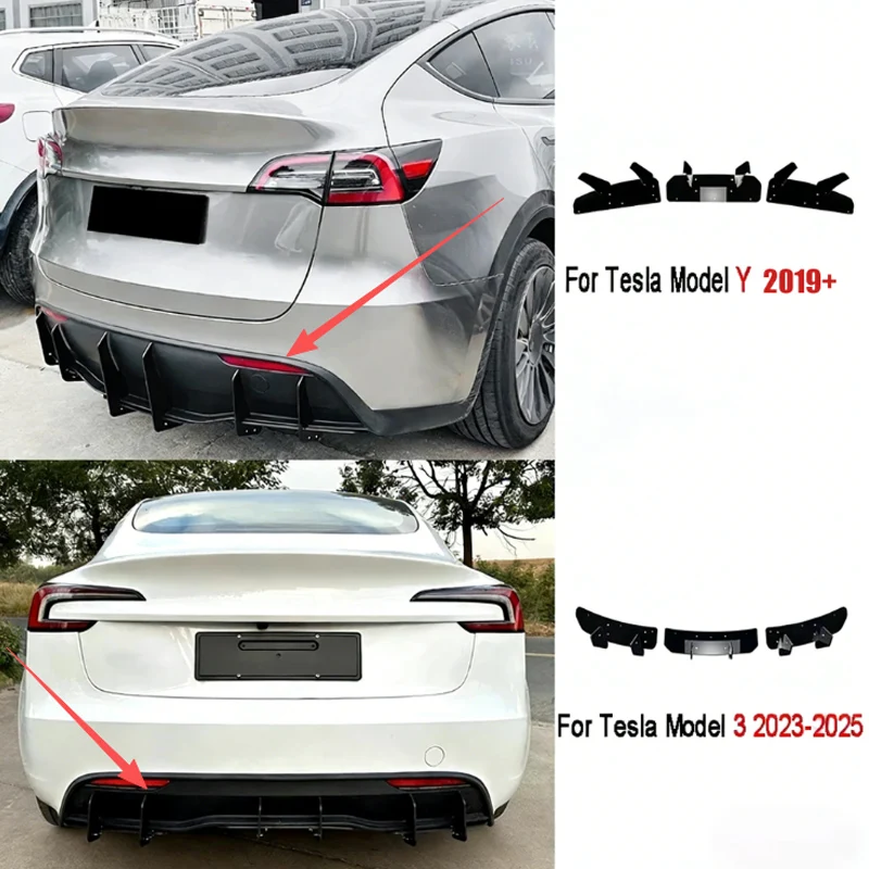 For Tesla Model 3 Highland 2024-2025 & Model Y 2019+ ABS Rear Bumper Diffuser Lip, Performance Blade Spoiler Car Accessories
For Tesla Model 3 Highland 2024-2025 & Model Y 2019+ ABS Rear Bumper Diffuser Lip, Performance Blade Spoiler Car Accessories