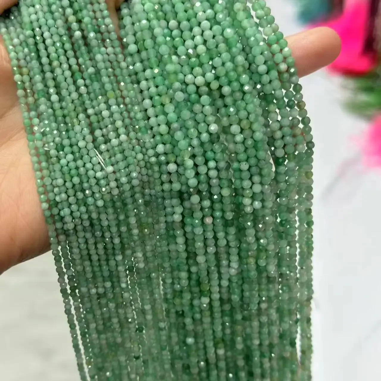 AAAA Natural Green Emerald Faceted Round Beads Making DIY Bracelet Necklace for Jewelry For Woman Making Accessories Wholesale
AAAA Natural Green Emerald Faceted Round Beads Making DIY Bracelet Necklace for Jewelry For Woman Making Accessories Wholesale