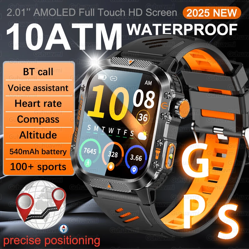 High-precision GPS Smart Watch 10ATM Waterproof Men's LED Flashlight AMOLED Screen Bluetooth Call Heart Rate Fitness Smartwatch
High-precision GPS Smart Watch 10ATM Waterproof Men's LED Flashlight AMOLED Screen Bluetooth Call Heart Rate Fitness Smartwatch