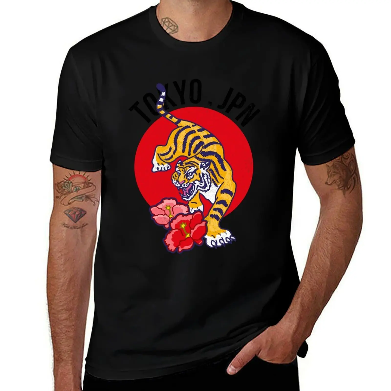 Tokyo, Japan, Tiger and hibiscus drawing. Japanese culture art. T-Shirt cotton t shirts high quality T-Shirt
Tokyo, Japan, Tiger and hibiscus drawing. Japanese culture art. T-Shirt cotton t shirts high quality T-Shirt