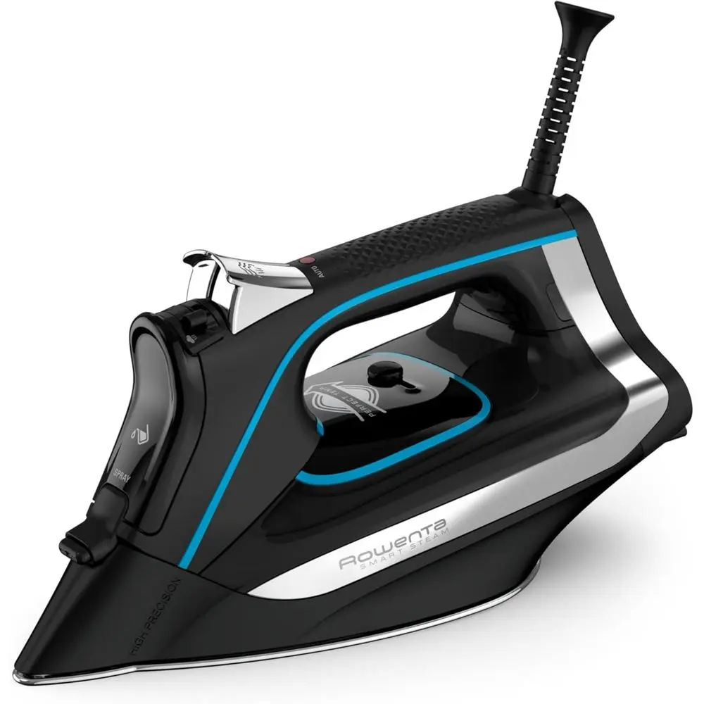 Smart Temp Stainless Steel Soleplate Steam Iron with 380 Microsteam Holes, 1725W, Auto-Off Feature, Fabric Steamer, Black
Smart Temp Stainless Steel Soleplate Steam Iron with 380 Microsteam Holes, 1725W, Auto-Off Feature, Fabric Steamer, Black