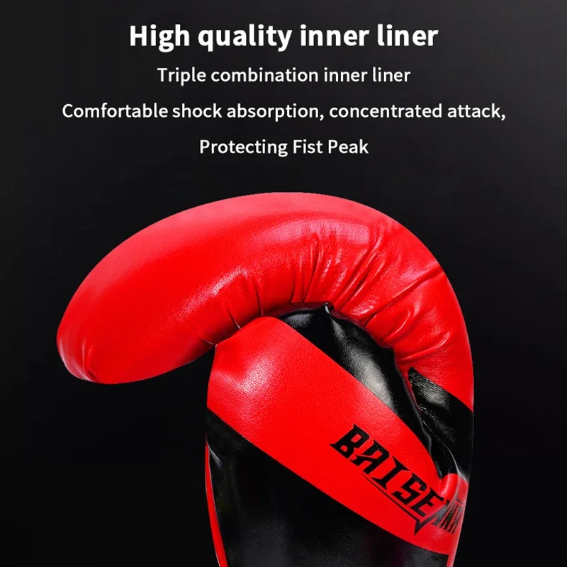 1 Paie Of 6 Oz 10 Oz Boxing Gloves Wear-resistant PU Leather Training Gloves Good Toughness Humanized Design Punching Gloves
1 Paie Of 6 Oz 10 Oz Boxing Gloves Wear-resistant PU Leather Training Gloves Good Toughness Humanized Design Punching Gloves