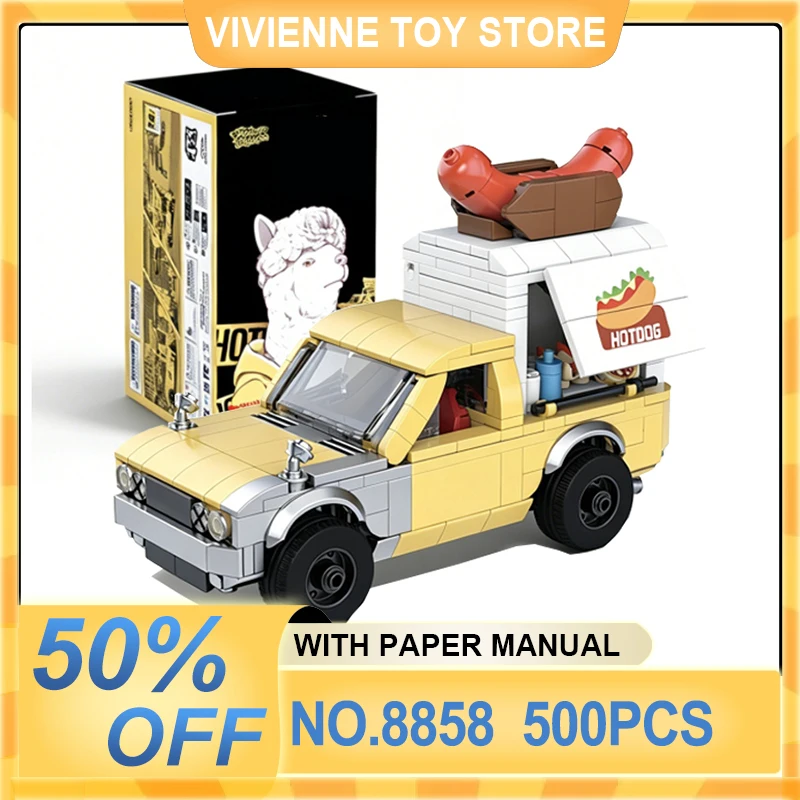 Classic PB8858 Yellow Hot Dog Truck Building Blocks, Assembled Car Model Toy, Perfect Birthday Surprise Gift for Kids
Classic PB8858 Yellow Hot Dog Truck Building Blocks, Assembled Car Model Toy, Perfect Birthday Surprise Gift for Kids