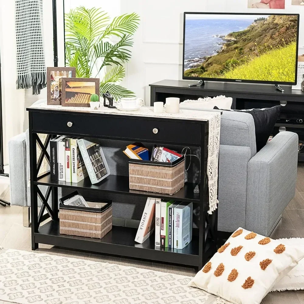 Console Table Tier W/Drawer and Storage Shelves forLiving Room and Bedroom Sofa Side Table
Console Table Tier W/Drawer and Storage Shelves forLiving Room and Bedroom Sofa Side Table