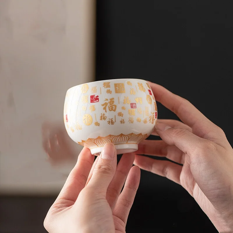 180ml Chinese Ceramic Teacup Large Capacity Handmade White Porcelain Meditation
180ml Chinese Ceramic Teacup Large Capacity Handmade White Porcelain Meditation