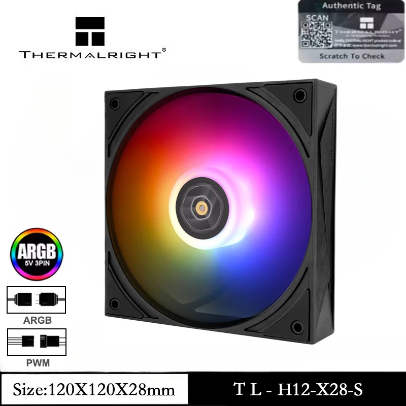 Thermalright TL-H12-X28-S 1/3/5 PCS ARGB CPU Fan 2150RPM Cooling 28mm Thickness Fan PWM for CPU Coolers and Chassis Fan
Thermalright TL-H12-X28-S 1/3/5 PCS ARGB CPU Fan 2150RPM Cooling 28mm Thickness Fan PWM for CPU Coolers and Chassis Fan