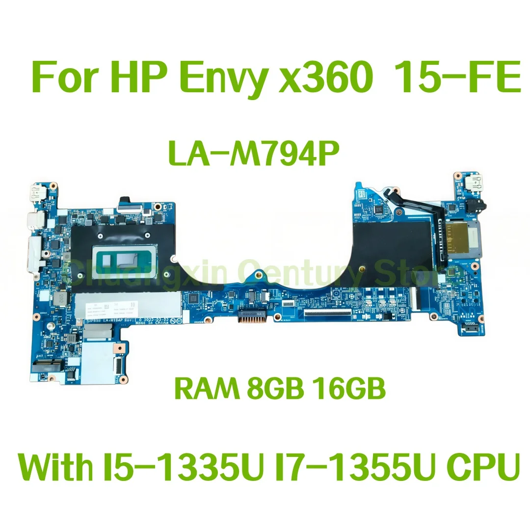 Материнская плата LA-M794P подходит для ноутбуков HP Envy x360 15-FE с процессорами I5-1335U, I7-1355U, оперативной памятью 8 ГБ/16 ГБ, 100% протестирована, исправна.
Материнская плата LA-M794P подходит для ноутбуков HP Envy x360 15-FE с процессорами I5-1335U, I7-1355U, оперативной памятью 8 ГБ/16 ГБ, 100% протестирована, исправна.