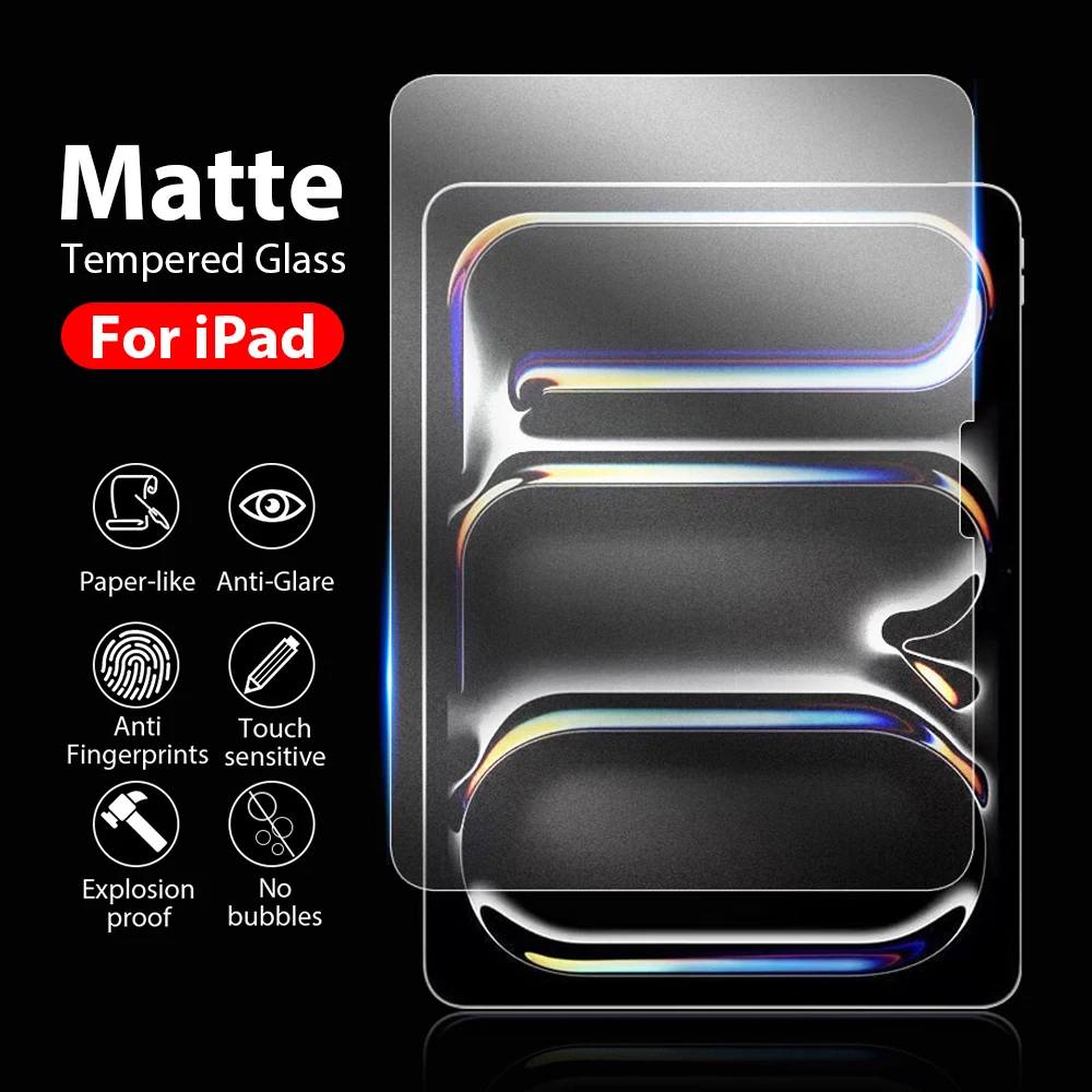 Матовое закаленное стекло для Ipad Pro 13 11 M4 12,9 A16 10 9 10-го 9-го поколения Защитная пленка для экрана Air 11 4 5 M2 M3 Mini 7 6 Film
Матовое закаленное стекло для Ipad Pro 13 11 M4 12,9 A16 10 9 10-го 9-го поколения Защитная пленка для экрана Air 11 4 5 M2 M3 Mini 7 6 Film
