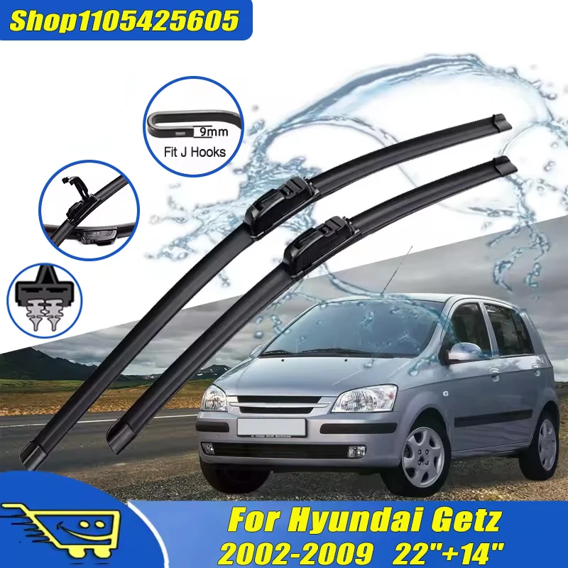 2Pcs 22"+14" Front Windshield Wiper Blades For Hyundai Getz 2002-2009 2003 2004 2005 2006 2007, Quiet Durable Windscreen Wipers
2Pcs 22"+14" Front Windshield Wiper Blades For Hyundai Getz 2002-2009 2003 2004 2005 2006 2007, Quiet Durable Windscreen Wipers