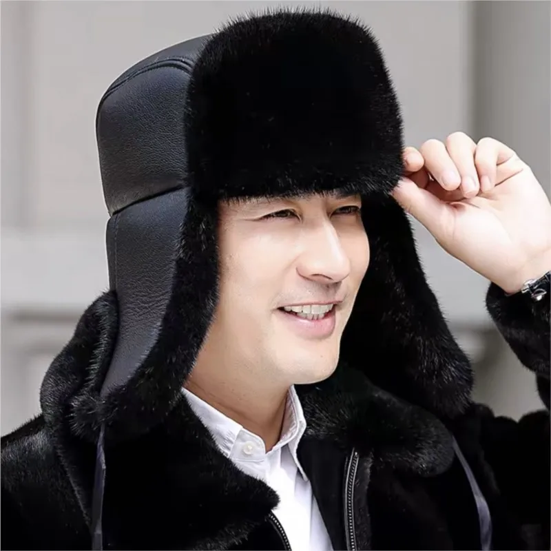 leather top hat cold-resistant and warm ear-protecting full-cut men's fur in two colors
leather top hat cold-resistant and warm ear-protecting full-cut men's fur in two colors