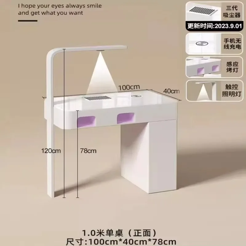 Modern Luxury White Custom Made Salon Furniture With Lamp Nail Work Station Manicure Table with Vacuum
Modern Luxury White Custom Made Salon Furniture With Lamp Nail Work Station Manicure Table with Vacuum