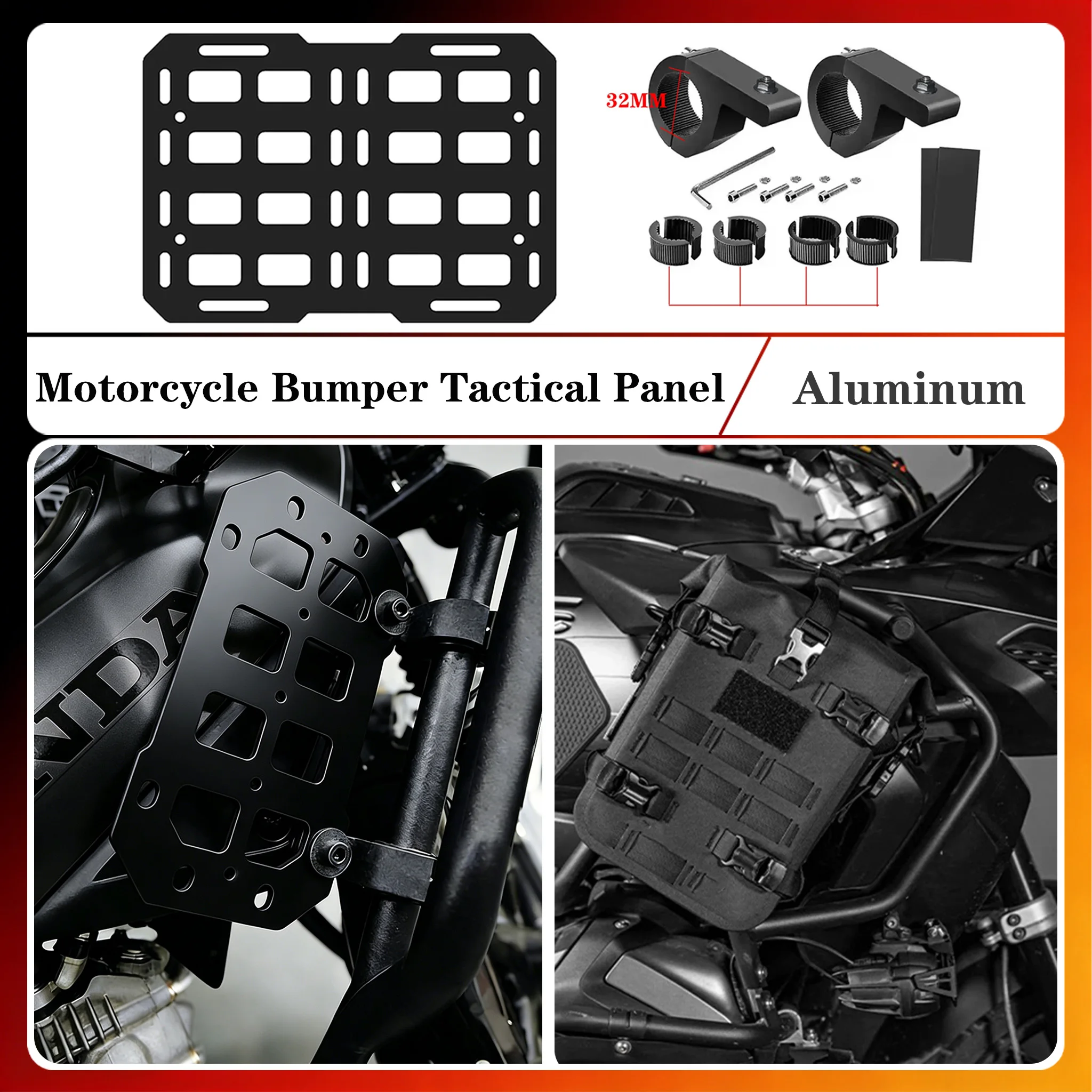 1PCS Universal Motorcycle Bumper Molle Panel expansion panel waterproof and durable Tactical Storag Organizer Modular Panel
1PCS Universal Motorcycle Bumper Molle Panel expansion panel waterproof and durable Tactical Storag Organizer Modular Panel