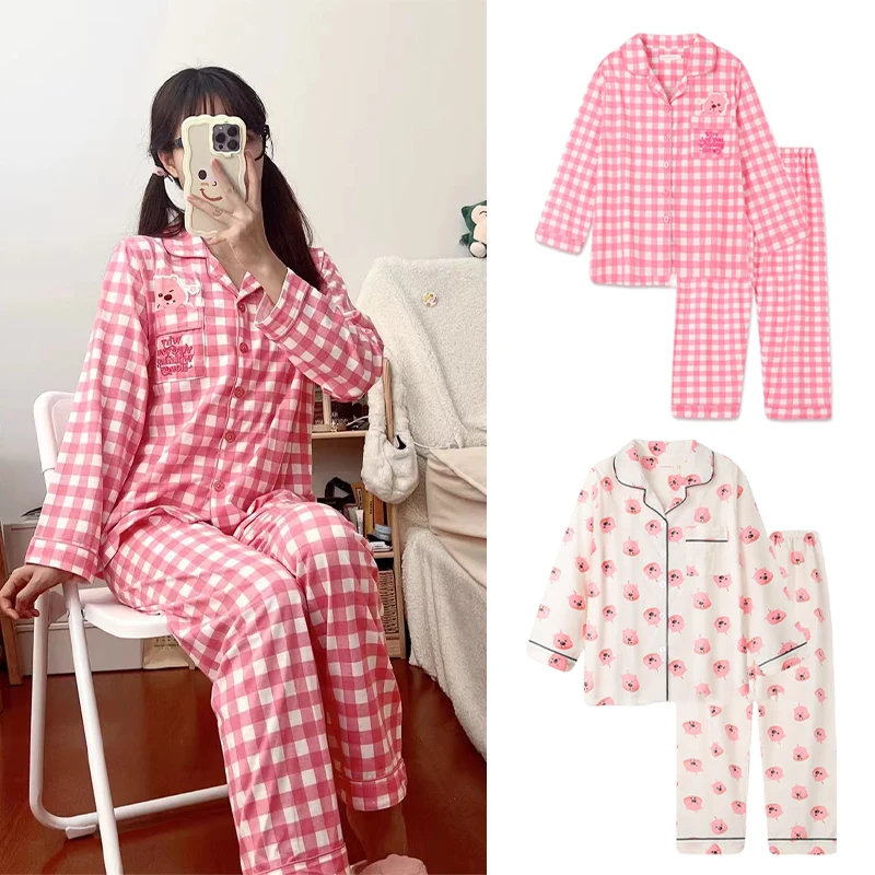 Hot Anime Loopy Kawaii Cardigan Lapel Pajamas Set Autumn Cute Girls Y2K High Quality Cotton Little Beaver Home Clothes
Hot Anime Loopy Kawaii Cardigan Lapel Pajamas Set Autumn Cute Girls Y2K High Quality Cotton Little Beaver Home Clothes