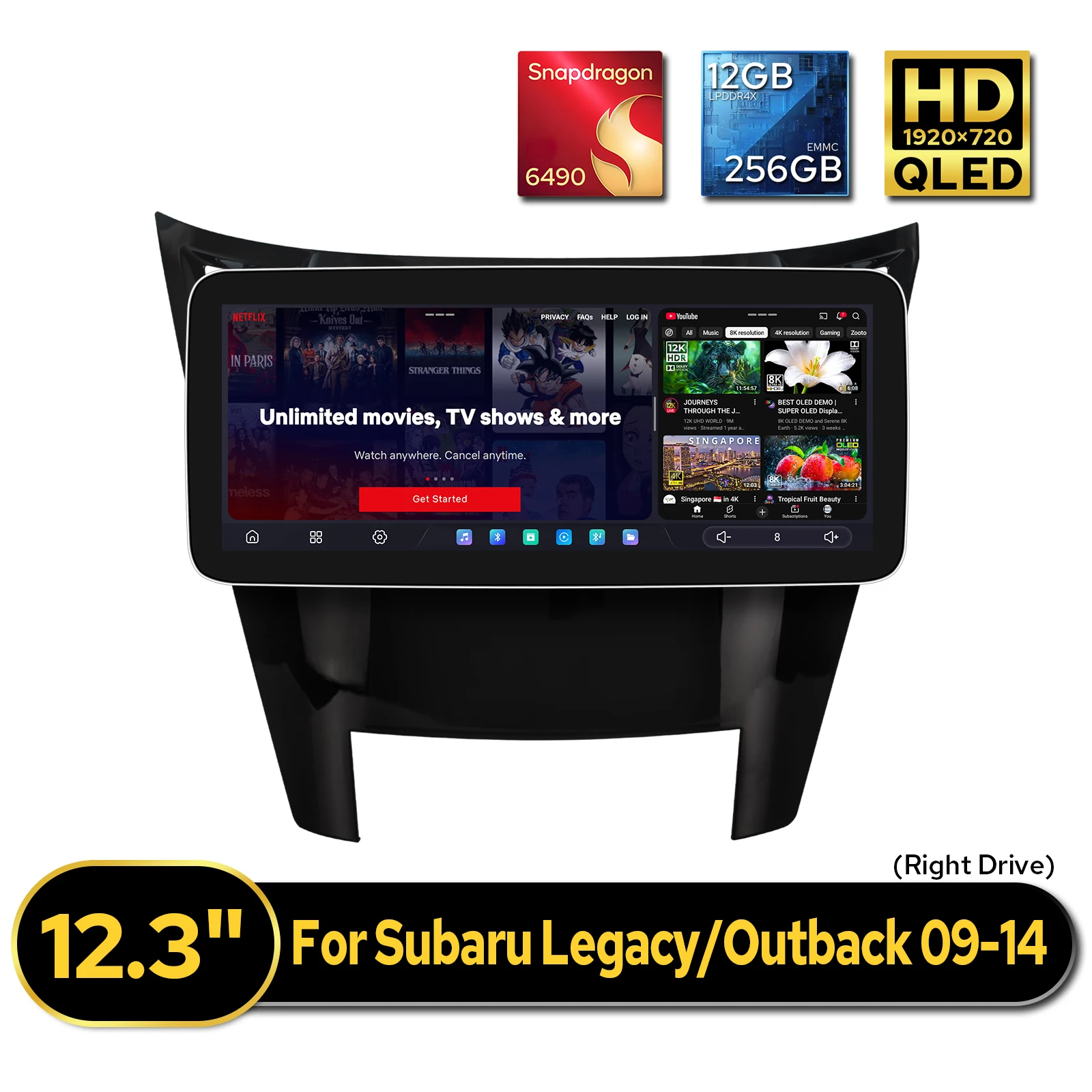 Plug&Play 12.3"Car Stereo for 2009-2014 Subaru Legacy/Outback RHD Android Multimedia Player With 360 Camera Input/HDMI Input
Plug&Play 12.3"Car Stereo for 2009-2014 Subaru Legacy/Outback RHD Android Multimedia Player With 360 Camera Input/HDMI Input