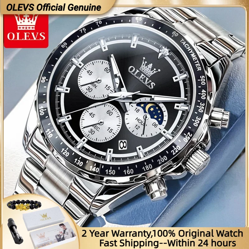 OLEVS Men Watch Luxury Brand Multi functional Waterproof Date Moon Phase Timing Code Watch Trendy Sports Men Watch Reloj Hombre
OLEVS Men Watch Luxury Brand Multi functional Waterproof Date Moon Phase Timing Code Watch Trendy Sports Men Watch Reloj Hombre